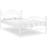 vidaXL Bedframe metaal wit 120x200 cm