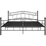 vidaXL Bedframe metaal zwart 160x200 cm