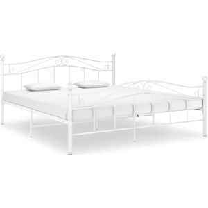 vidaXL Bett Weiß Metall 180x200 cm