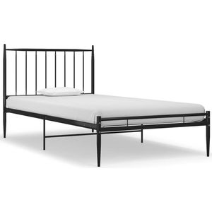 VidaXL Bedframe Metaal Zwart 90x200 cm