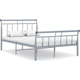 vidaXL Bedframe metaal grijs 120x200 cm