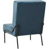 VidaXL Relaxstoel 65x79x87 cm Fluweel Blauw