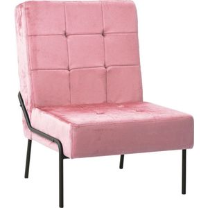 VidaXL Relaxstoel 65x79x87 cm Fluweel Roze