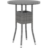 3-tlg. Garten-Essgruppe Poly Rattan Grau Vidaxl