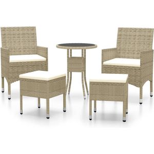 vidaXL-5-delige-Loungeset-poly-rattan-beige