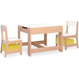 VidaXL Kindertafel en 2 Stoelen van MDF