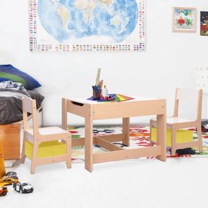 VidaXL Kindertafel en 2 Stoelen van MDF