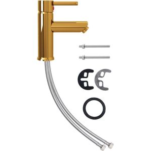 vidaXL - Wastafelkraan - 130x176 - mm - goudkleurig