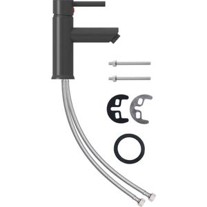 vidaXL Wastafelkraan 130x176 mm grijs