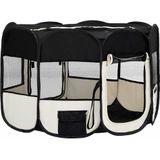 vidaXL - Hondenren - inklapbaar - met - draagtas - 110x110x58 - cm - zwart