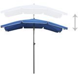 Sonnenschirm mit Mast 200x130 cm Azurblau Vidaxl