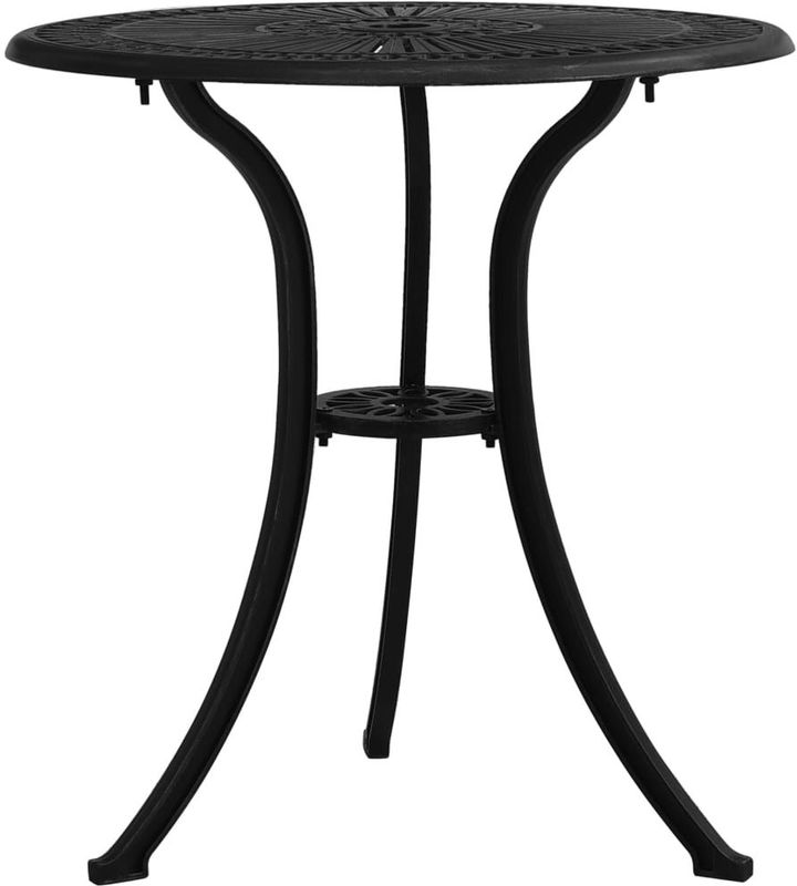 Gartentisch Schwarz 62x62x65 cm Aluminiumguss Vidaxl
