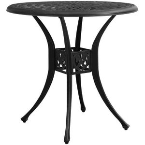 vidaXL - Tuintafel - Zwart - Gietaluminium
