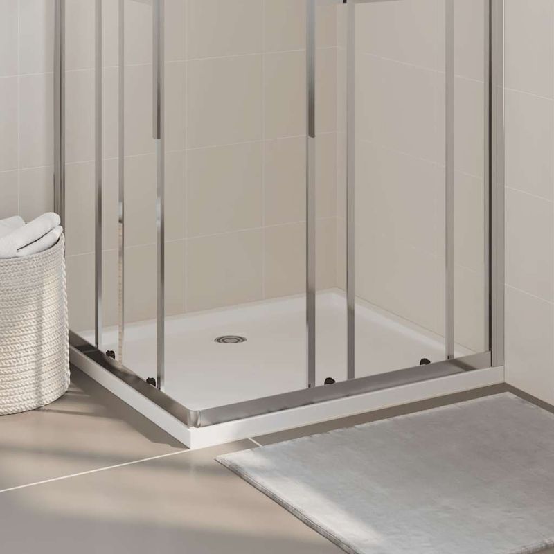vidaXL Duschtasse ABS Rechteckig Weiß 80x90 cm