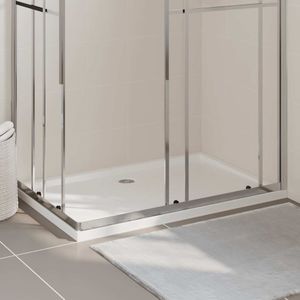 vidaXL - Douchebak - rechthoekig - 80x120 - cm - ABS - wit