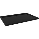 vidaXL - Douchebak - rechthoekig - 80x120 - cm - ABS - zwart