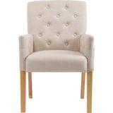 vidaXL-Eetkamerstoelen-4-st-met-armleuningen-stof-beige