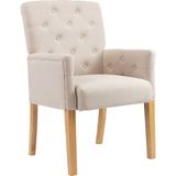 vidaXL-Eetkamerstoelen-4-st-met-armleuningen-stof-beige