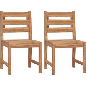 vidaXL - Tuinstoelen - 2 - st - massief - teakhout