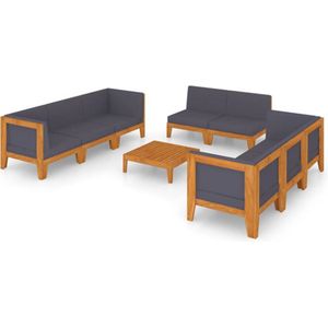 vidaXL-9-delige-Loungeset-met-kussens-massief-acaciahout