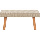 VidaXL Loungeset 2-delig met Kussens - Poly Rattan Beige