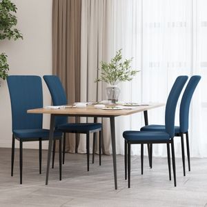 vidaXL Esszimmerstühle 4 Stk. Blau Samt