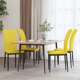 VidaXL Eetkamerstoelen 4 st. Fluweel Mosterdgeel