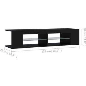 vidaXL-Tv-meubel-met-LED-verlichting-135x39x30-cm-zwart