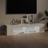 Vidaxl - TV-Schrank mit LED-Leuchten Hochglanz-Weiß 135x39x30 cm