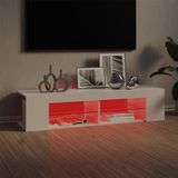 vidaXL-Tv-meubel-met-LED-verlichting-135x39x30-cm-hoogglans-wit
