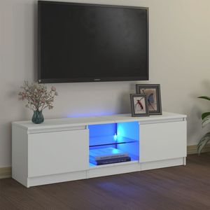 vidaXL - Tv-meubel - met - LED-verlichting - 120x30x35,5 - cm - wit