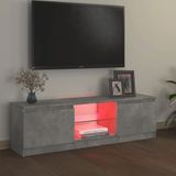 vidaXL - Tv-meubel - met - LED-verlichting - 120x30x35,5 - cm - betongrijs