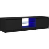 vidaXL-Tv-meubel-met-LED-verlichting-140x40x35,5-cm-zwart