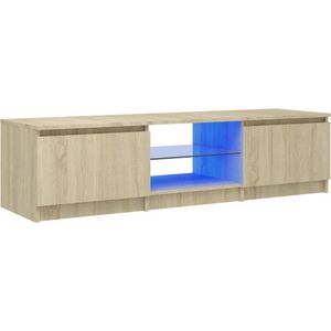 vidaXL-Tv-meubel-met-LED-verlichting-140x40x35,5-cm-sonoma-eikenkleur