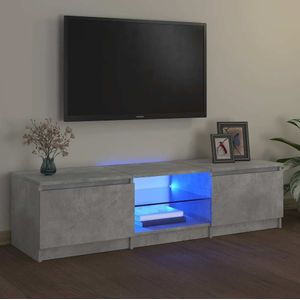 vidaXL - Tv-meubel - met - LED-verlichting - 140x40x35,5 - cm - betongrijs