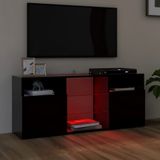 VidaXL TV-meubel met LED-verlichting 120x30x50 cm - Zwart