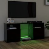 VidaXL TV-meubel met LED-verlichting 120x30x50 cm - Zwart