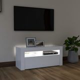 VidaXL TV-meubel met LED-verlichting 90x35x40 cm - Wit