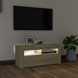 vidaXL-Tv-meubel-met-LED-verlichting-90x35x40-cm-sonoma-eikenkleurig