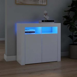 Dressoir - LED-Verlichting - Hout - Minimalistisch Ontwerp