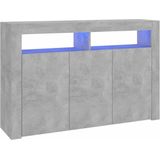 vidaXL-Dressoir-met-LED-verlichting-115,5x30x75-cm-betongrijs