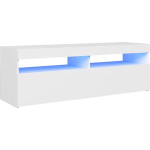 VidaXL TV-meubel met LED-verlichting 120x35x40 cm - Wit