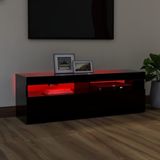 VidaXL TV-meubel met LED-verlichting 120x35x40 cm - Zwart