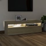 VidaXL TV-meubel met LED-verlichting 120x35x40 cm - Sonoma eikenkleurig