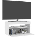 vidaXL Tv-meubel met LED-verlichting 75x35x40 cm wit