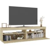 VidaXL TV-meubel met LED-verlichting 75x35x40 cm Sonoma Eiken
