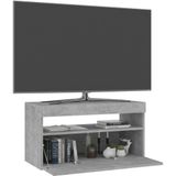 vidaXL TV-meubel met LED-verlichting 75x35x40 cm Betongrijs