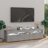 VidaXL TV-meubel met LED-verlichting 75x35x40 cm - Betongrijs