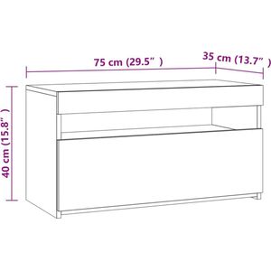 vidaXL-Tv-meubel-met-LED-verlichting-75x35x40-cm-hoogglans-wit