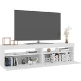 vidaXL Tv-meubelen 2 st met LED-verlichting 75x35x40 cm hoogglans wit